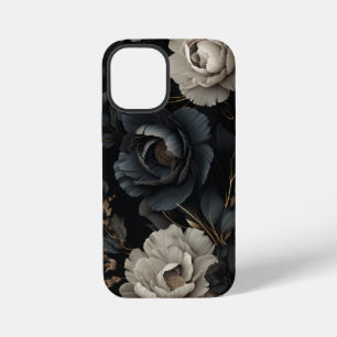 Black and White Flowers iPhone 12 Mini Case
