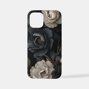 Black and White Flowers iPhone 12 Mini Case