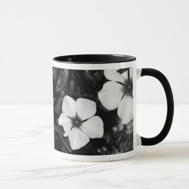 Black and White Flowers Mug (Right)
