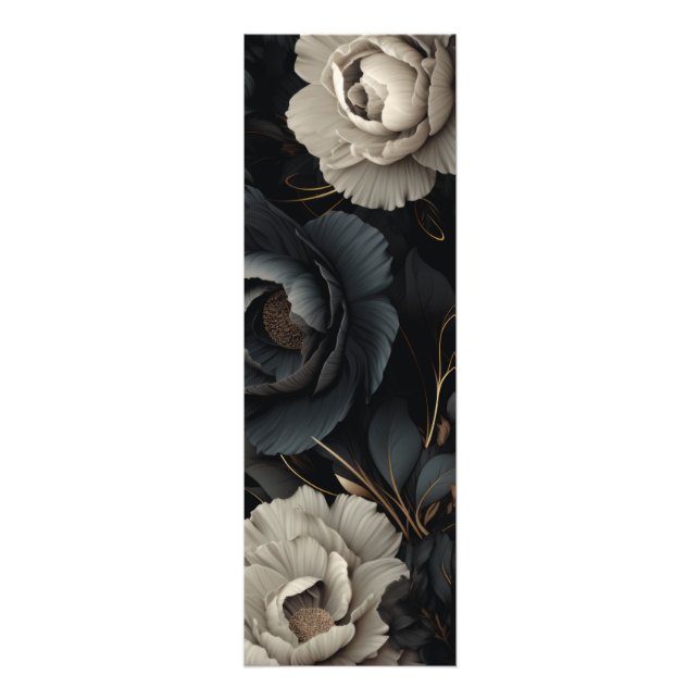 Black and White Flowers Photo Print (Front)