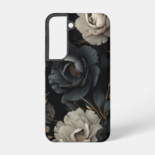 Black and White Flowers Samsung Galaxy Case