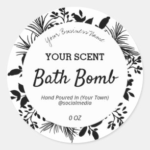 Black And White Foliage Product Labels