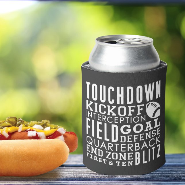 Black and White Football Theme  Can Cooler (Creator Uploaded)