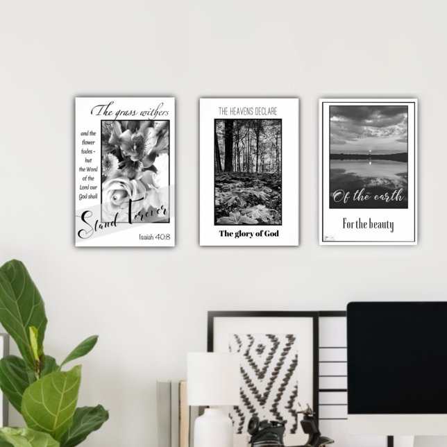 Black and White Forest Glory of God Poster (Creator Uploaded)