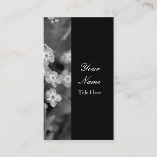 Black and White Forget Me Not Business Card