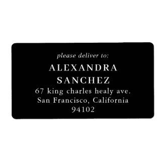 Black and White Formal Minimal Shipping Address