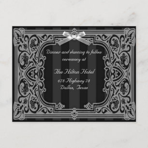 Black and White Formal Reception Card