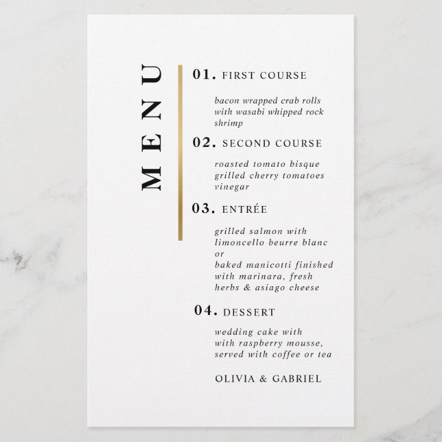 Black and white. Formal simple Typography wedding (Front)