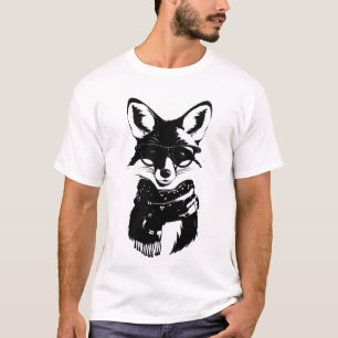 black and white fox T-Shirt