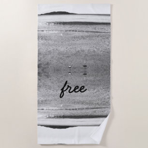 Black and White Free Sand Beach Beach Towel