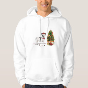 Black and White French Bulldog Christmas Dog Hoodie