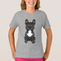 Black And White French Bulldog Cute Cartoon Dog