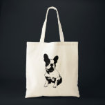 Black and White French Bulldog Tote Bag<br><div class="desc">French bulldog art for kid's or adults everyday tote bag. For dog lovers.</div>