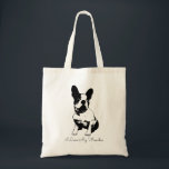 Black and White French Bulldog Tote Bag<br><div class="desc">French bulldog art for kid's or adults everyday tote bag. For dog lovers.</div>