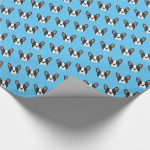 Black and White French Bulldog Wrapping Paper