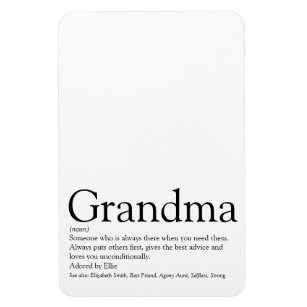 Black and White Fun Cool Grandma Grandmother Magnet