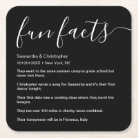 Black and White Fun Facts listed Personalised