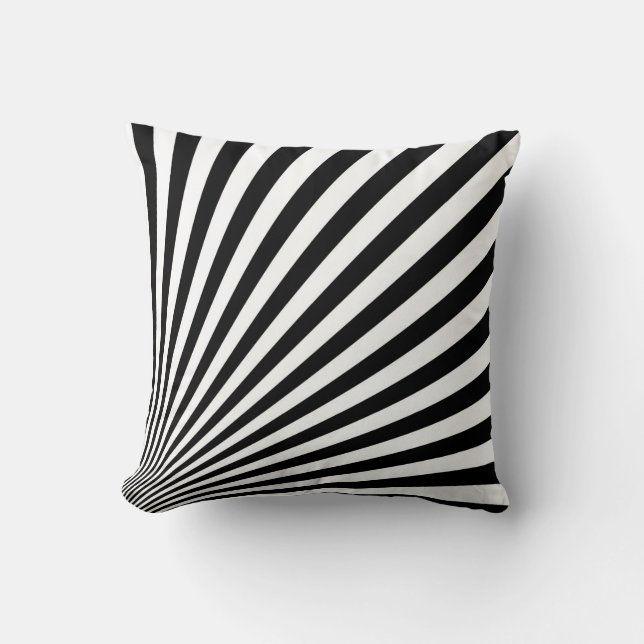 Black and White Funky Abstract Art - Pillow (Front)