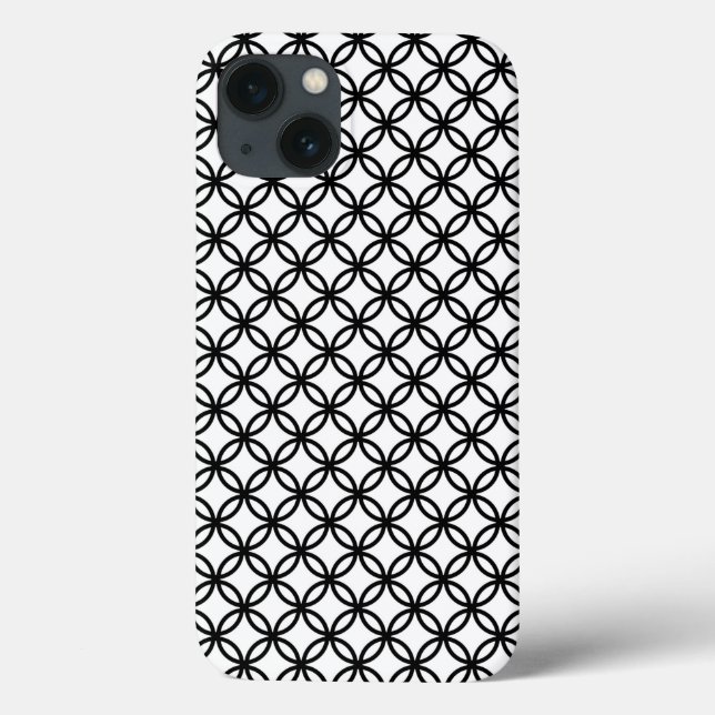 Black and White Funky Pattern Art Phone Case-Mate iPhone Case (Back)