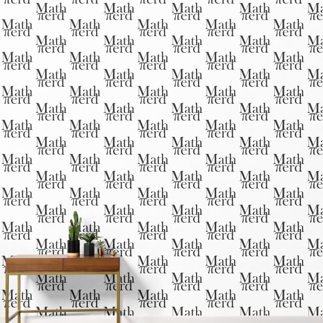 Black and White Funny Pi Math Nerd Science Teacher Wallpaper (Hallway)