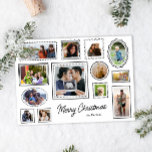 Black and White Gallery Wall Multi-Photo Holiday Card<br><div class="desc">When you have a tonne of great photos to show off, you need a holiday card with lot's of window frames to put them in. This simple black and white design features thirteen (13) artful, graphic, frames for your photos. Clean and modern typography is easy to edit and lets the...</div>