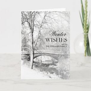 Black and White, Garfield Park, Indianapolis Holiday Card