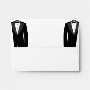 Black And White Gay Wedding RSVP Envelope
