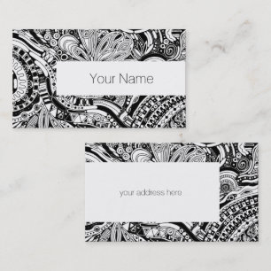 Black And White Geometric Art 15 Business Card