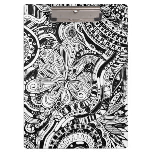 Black And White Geometric Art 15 Clipboard