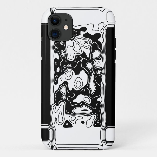 Black And White Geometric Art 1 Case-Mate iPhone Case (Back)