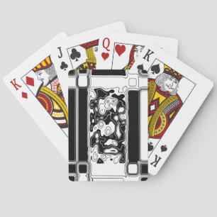 Black And White Geometric Art 1 Playing Cards