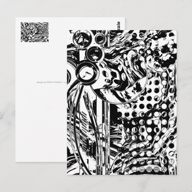 Black And White Geometric Art 20 Postcard (Front/Back)