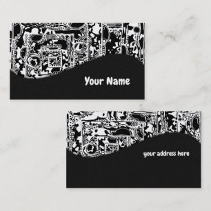 Black And White Geometric Art 25 Business Card