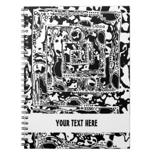 Black And White Geometric Art 25 Notebook