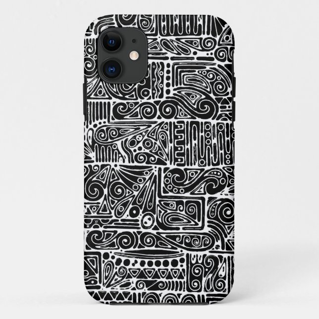 Black And White Geometric Art 2 Case-Mate iPhone Case (Back)