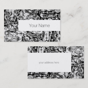 Black And White Geometric Art 3 Business Card