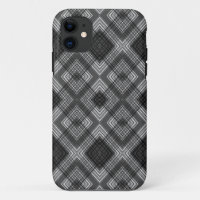 Black and white geometric diamond pattern