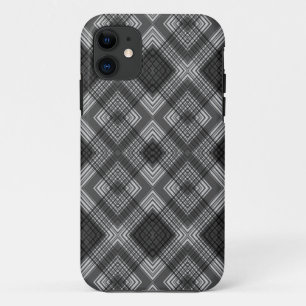 Black and white geometric diamond pattern Case-Mate iPhone case