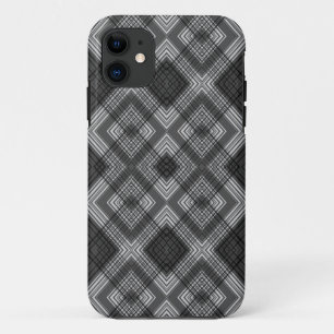 Black and white geometric diamond pattern Case-Mate iPhone case