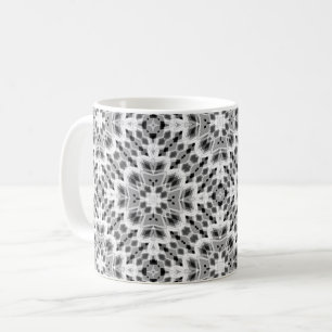 Black and white geometric ethnic ornament coffee mug