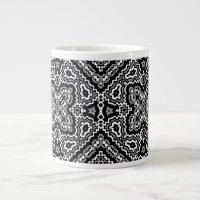  black and white geometric ethnic pattern ornament