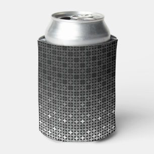 Black and white geometric gradient pattern can cooler