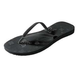 Black and white geometric jandals