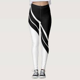 Black and White Geometric Leggings