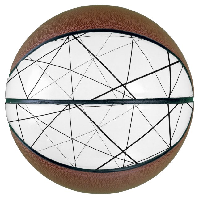 Black and white geometric pattern basketball (Front)