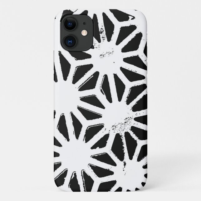 Black and white geometric pattern Case-Mate iPhone case (Back)