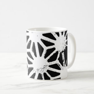 Black and white geometric pattern coffee mug