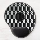 Black and White Geometric Pattern Custom Monogram
