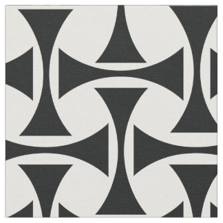Black and White Geometric Pattern Fabric