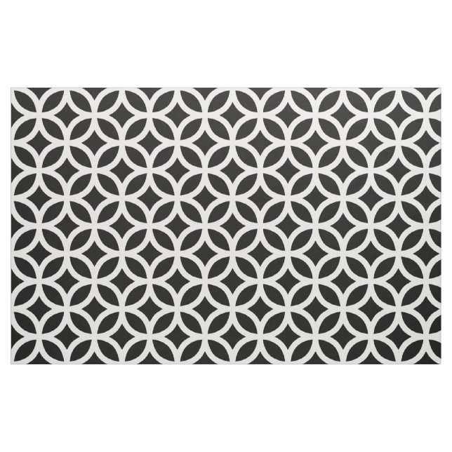 Black and White Geometric Pattern Fabric (Yard)